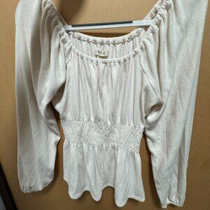 Madewell Cream Long Sleeve Blouse - SZ Small